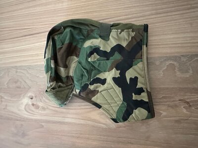 Cap cold weather insul helmet liner woodland camouflage size 7 new