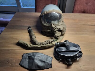 NBC flight helmet from fighter pilot MBU-12 mask CRU-80 mask complete