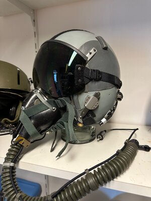 HGU-55/P flight helmet + MBU-5/P oxygen mask