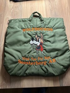 Flyers helmet bag embroidery Wolfhounds 32nd TFS Soesterberg AB